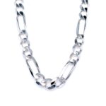 925 Sterling Silver Solid Figaro Chain - 7.5 mm