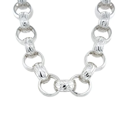 Mens silver chains in 925 sterling silver in belcher design