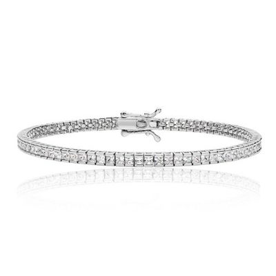 Princess cut Silver tennis Bracelet,925,9ct,18ct,14ct,topjewellery,top,jewellery,topjewelleryukBirmingham,Jewellery Quarter