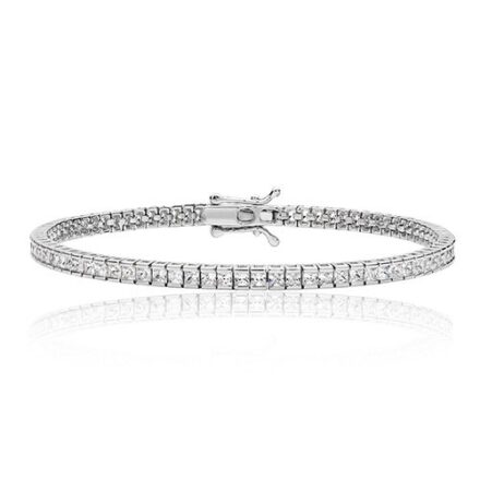 Princess cut Silver tennis Bracelet,925,9ct,18ct,14ct,topjewellery,top,jewellery,topjewelleryukBirmingham,Jewellery Quarter