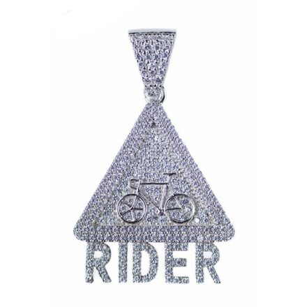 Rider silver pendant,silver pendant,topjewelleryuk,top jewellery,silver,925,iced out