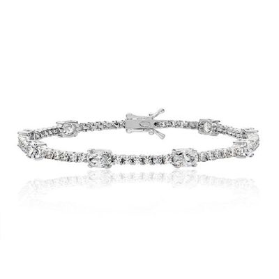 Silver tennis Bracelet oval & round,925,9ct,18ct,14ct,topjewellery,top,jewellery,topjewelleryukBirmingham,Jewellery Quarter