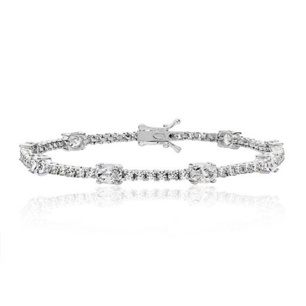 Silver tennis Bracelet oval & round,925,9ct,18ct,14ct,topjewellery,top,jewellery,topjewelleryukBirmingham,Jewellery Quarter