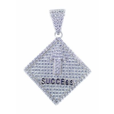 Success silver pendant,silver pendant,topjewelleryuk,top jewellery,silver,925,iced out