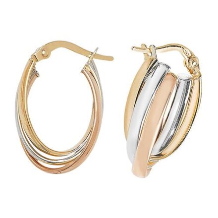 Tri Color Rose,White & Yellow Gold Hoop Earrings,white Gold Hoop Earrings 20 mm,30mm ,9ct,18ct,14ct,topjewellery,top,jewellery,topjewelleryukBirmingham,Jewellery Quarter.1