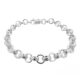 8 mm wide Belcher bracelet solid round links with plain and patterned design for men, women and children/kids.
