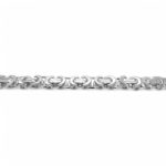 925 Sterling Silver Solid Flat Byzantine Chain - 9 mm - Image 3