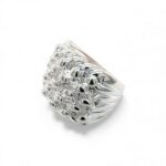 5 row Keeper ring in sterling silver 925, 19 mm wide solid.