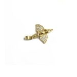 14k Yellow Gold Angel With Cubic Zirconia - Image 2