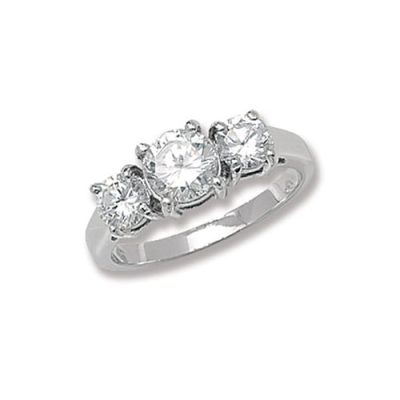 Brilliant Cut Ladies 3 Trilogi Cz Patterned Sterling silver Signet ring 925,Signet ring, Top Jewellery UK,Birmingham,Topjewelleryuk