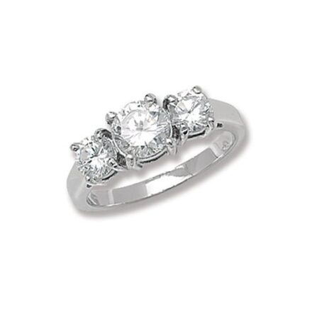 Brilliant Cut Ladies 3 Trilogi Cz Patterned Sterling silver Signet ring 925,Signet ring, Top Jewellery UK,Birmingham,Topjewelleryuk