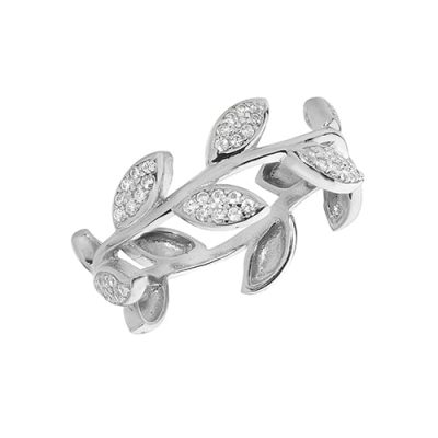 Bush Flower Ladies Cz Patterned Sterling silver Signet ring 925,Signet ring, Top Jewellery UK,Birmingham,Topjewelleryuk