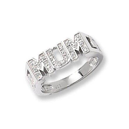 Cz MUM Patterned Sterling silver Signet ring 925,Signet ring, Top Jewellery UK,Birmingham,Topjewelleryuk