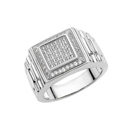 Cz mens ring Sterling silver Signet ring 925,Signet ring, Top Jewellery UK,Birmingham,Topjewelleryuk,15 mm