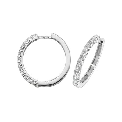 Diamond Hoop earrings 18ct white gold 0.70ct VSF Topjewellery UK,Top Jewellery Birmingham