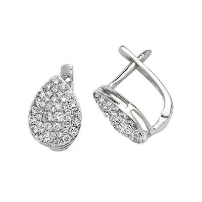 Diamond Pear shaped drop earrings 9ct white gold 0.50 ct SI2,topjewelleryuk,topjewellery birmingham