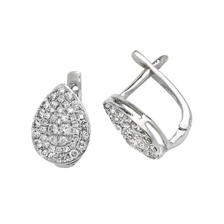 Diamond Pear shaped drop earrings 9ct white gold 0.50 ct SI2,topjewelleryuk,topjewellery birmingham