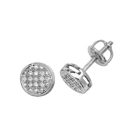 Diamond Round stud earrings 9ct white gold 0.09 ct SI,topjewelleryuk,topjewellery birmingham