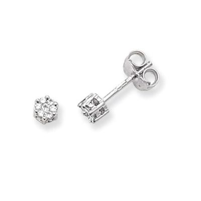 Diamond Round stud earrings 9ct white gold 0.12 ct SI,topjewelleryuk,topjewellery birmingham