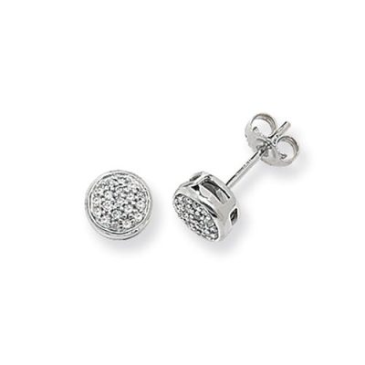 Diamond Round stud earrings 9ct white gold 0.17 ct SI2,topjewelleryuk,topjewellery birmingham