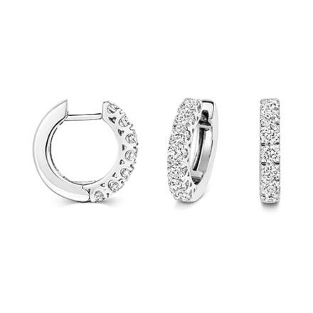 Diamond hoops earrings 18ct white gold 1.14 ct,G-H color, VS,SI,topjewelleryuk,topjewellery birmingham
