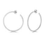Diamond hoops earrings 18ct white gold 1.16 ct,G-H color, VS,SI,topjewelleryuk,topjewellery birmingham