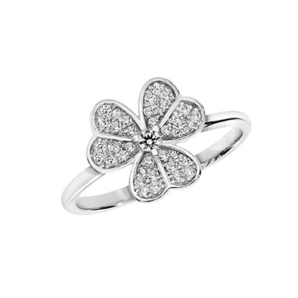 Fine 925 Sterling Silver Good Luck Charm Ring - CZ Studded With Owl, Clover & More (Size 8.5)