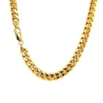 9k Yellow Gold Semi Solid Cuban Chain - 7 mm - Image 2