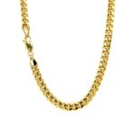 9k Yellow Gold Semi Solid Cuban Chain - 4.5 mm - Image 2