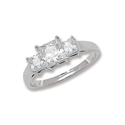 Princess Cut Ladies 3 Trilogi Cz Patterned Sterling silver Signet ring 925,Signet ring, Top Jewellery UK,Birmingham,Topjewelleryuk