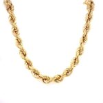 9k Yellow Gold Large Semi Solid Rope Chain - 8 mm - Image 3
