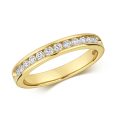 9k & 18k yellow gold eternity ring set with 0.33 ct vs diamonds.