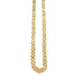 9k Yellow Gold Solid Flat Byzantine Chain - 7 mm - Image 6