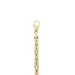 9k Yellow Gold Square Byzantine Bracelet - 4 mm - Image 2
