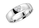 Simple Heart Set Diamond Ring - Image 2