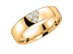 Simple Heart Set Diamond Ring