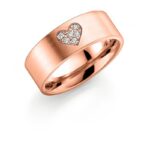 Heart Shape Pave' Set Diamond Ring