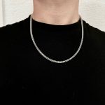 3 mm wide diamond cut franco chain in solid sterling silver 925 for men women and children/kids. The chain is available in 16 inches, 18 inches, 20 inches, 22 inches, 24 inches, 26 inches, 28 inches, 30 inches.