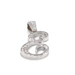 18k Large VVS Diamond E Initial Pendant - 0.87 ct - Image 2