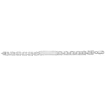 925 Sterling Silver Flat Byzantine ID Bracelet - 8 mm - Image 2