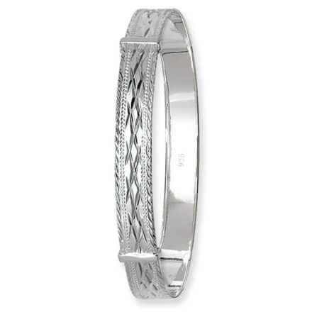Womens Silver Bangles expandible