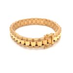 9k Yellow Gold Rolex Inspired Childrens Bracelet - 8 mm - Image 2