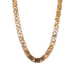 9k Yellow Gold Solid Flat Byzantine Chain - 6 mm - Image 2