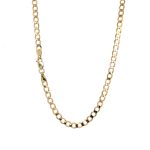9k Yellow Gold Flat Curb Chain - 3.5 mm