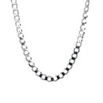 9k White Gold Flat Bevelled Curb Chain 4 mm - 195W