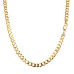 9k Yellow Gold Solid Bevelled Curb Chain for men and women in 5 mm width.