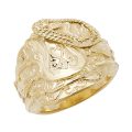Men Saddle Ring 9ct solid gold