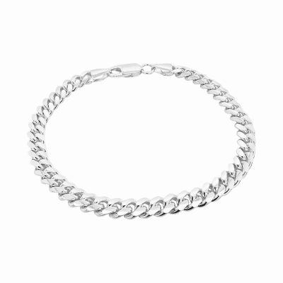 925 Sterling Silver Cuban Bracelets, solid & tight links in 5.5 mm width and available in 2 lengths. The bracelet is British Hallmarked and comes with a gift box. 