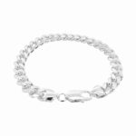 925 Sterling Silver Thick Cuban Bracelets, solid & tight links in 7.5 mm width and available in 2 lengths. The bracelet is British Hallmarked and comes with a gift box. 