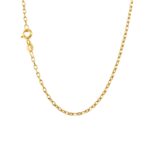 9k Yellow Gold Thin Diamond Cut Belcher Chain - 1.7 mm - Image 2
